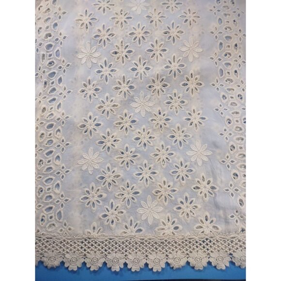 Johnny Was Top Carden Tank White / Ivory Floral Eyelet Rayon Top - Size … - Picture 4 of 7